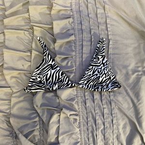 shein zebra triangle bikini top